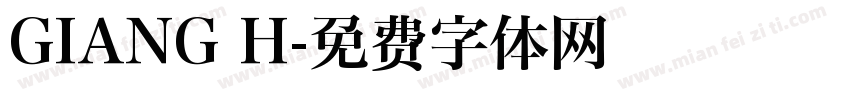 GIANG H字体转换